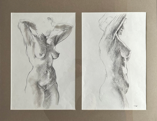 Female Life Study Diptych
